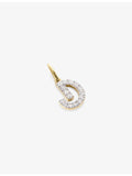 Monica Vinader D letter charm with lab-grown diamonds - British product