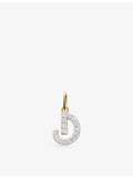 Monica Vinader D letter charm with lab-grown diamonds - British product