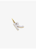 Monica Vinader 14ct yellow gold lab-grown diamond R charm, UK version