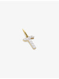 Monica Vinader T charm 14ct yellow gold with lab-grown diamond - British product