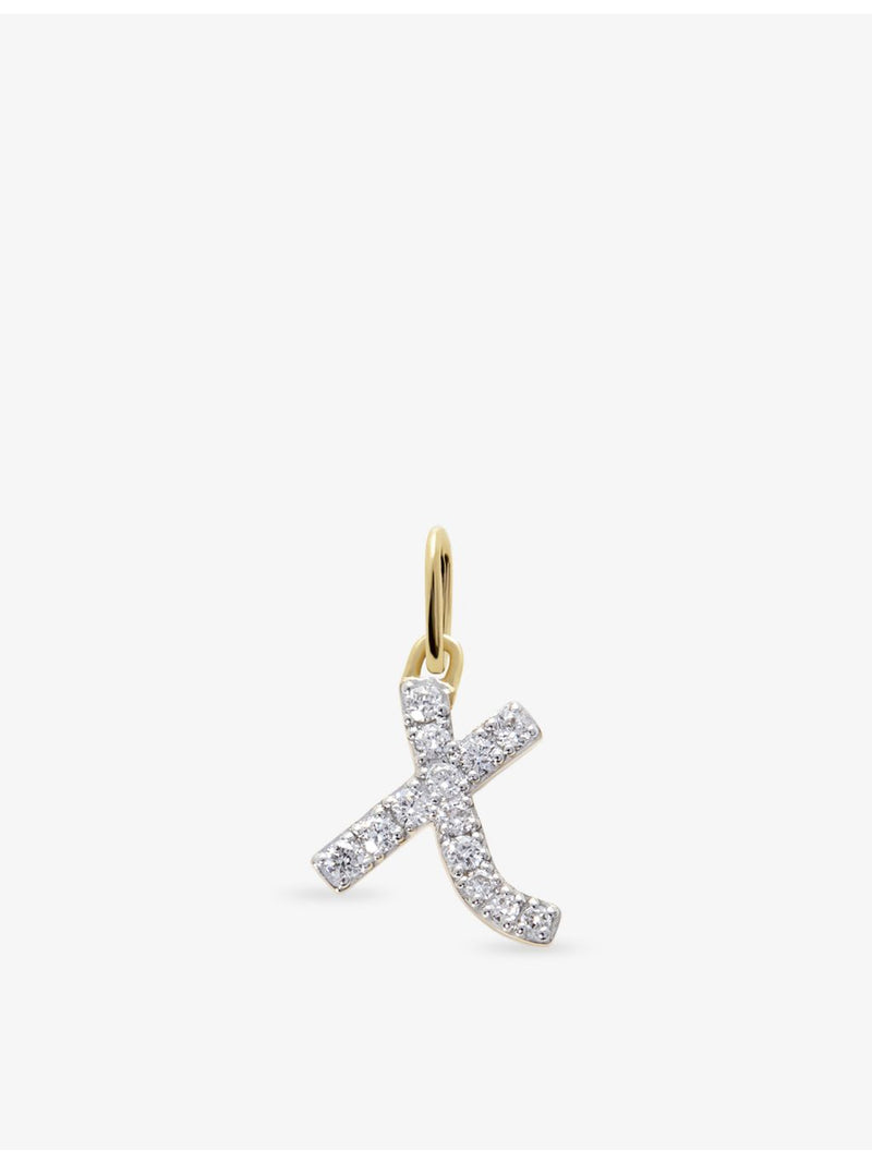 Monica Vinader X gold diamond charm, imported from the UK