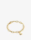Monica Vinader Heart-shaped 18ct Yellow Gold-Plated Vermeil Sterling-Silver Bracelet 18cm