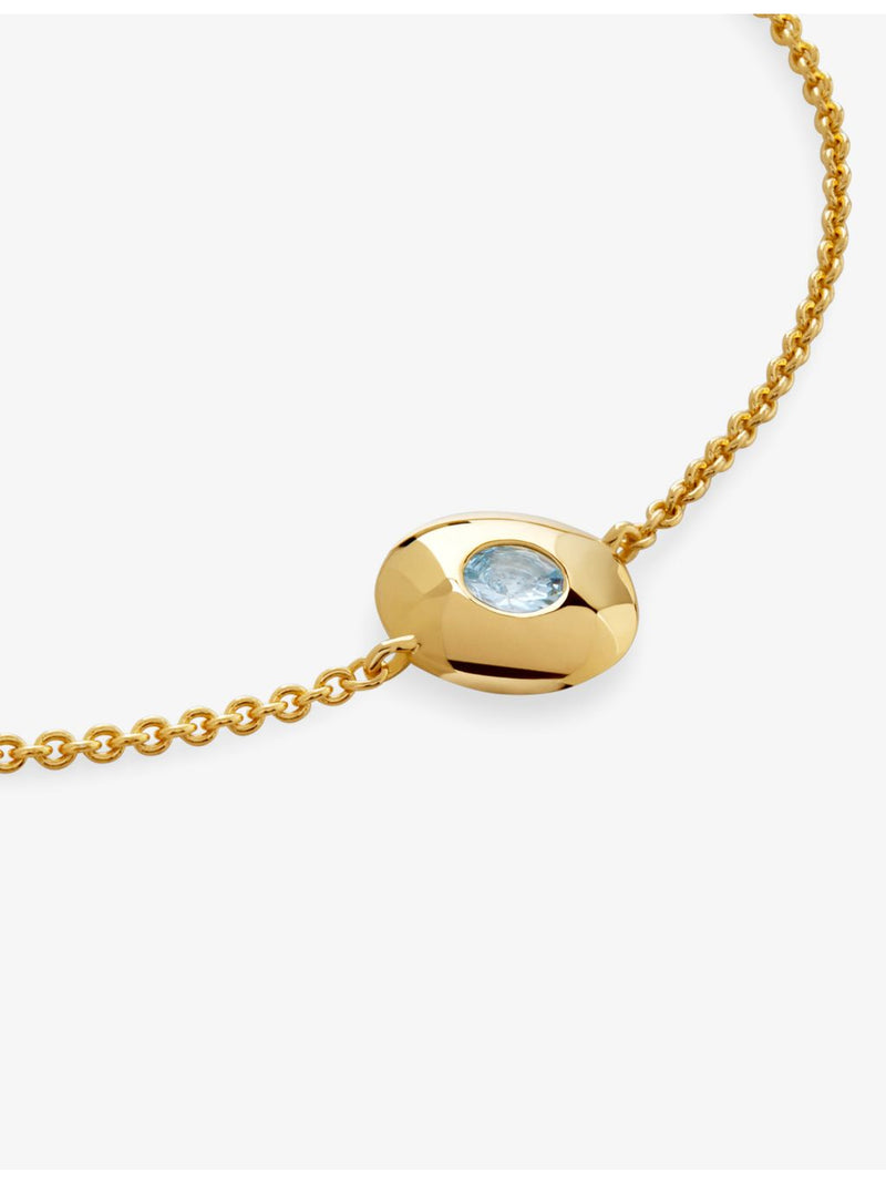 Monica Vinader March birthstone aquamarine bracelet - British product