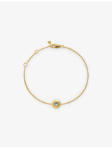 selfridges Monica Vinader March Birthstone Aquamarine 18ct Yellow Gold Vermeil Sterling Silver Bracelet- Buy online at McGrocer