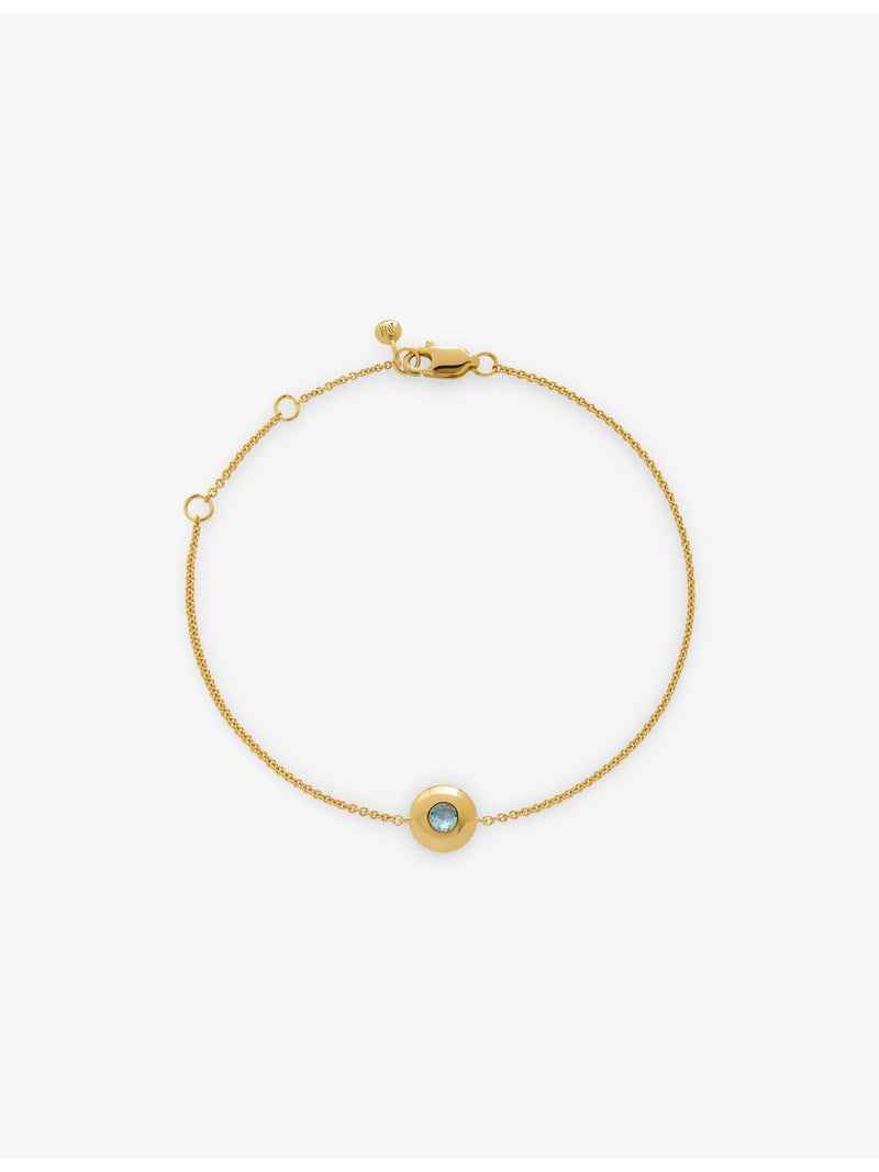 Monica Vinader March birthstone aquamarine bracelet - British product