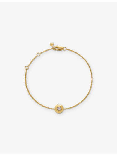 selfridges Monica Vinader June Birthstone 18ct Gold Vermeil-Plated Sterling Silver and Moonstone Bracelet- Buy online at McGrocer