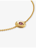 Monica Vinader ruby birthstone bracelet 18ct gold vermeil - British product