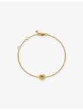 Monica Vinader August birthstone peridot bracelet in 18ct gold vermeil (British brand)