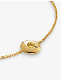 Monica Vinader citrine birthstone bracelet in gold vermeil - British product