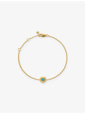 Monica Vinader December birthstone turquoise bracelet, 16.3cm-19.3cm, imported from the UK