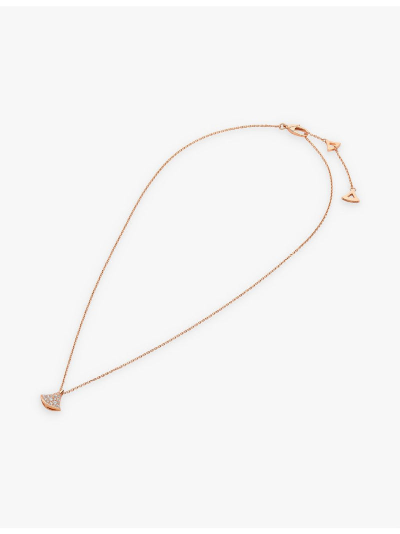 Bvlgari Divas' Dream rose gold diamond necklace 0.47ct (British brand)