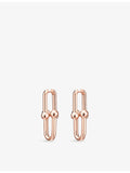 Tiffany & Co rose gold diamond earrings 1.18ct, imported from the UK
