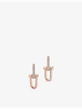 Tiffany & Co rose gold diamond earrings 1.18ct, imported from the UK