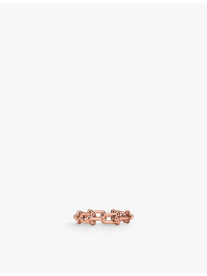 Tiffany HardWear micro link ring 18ct rose gold, UK version