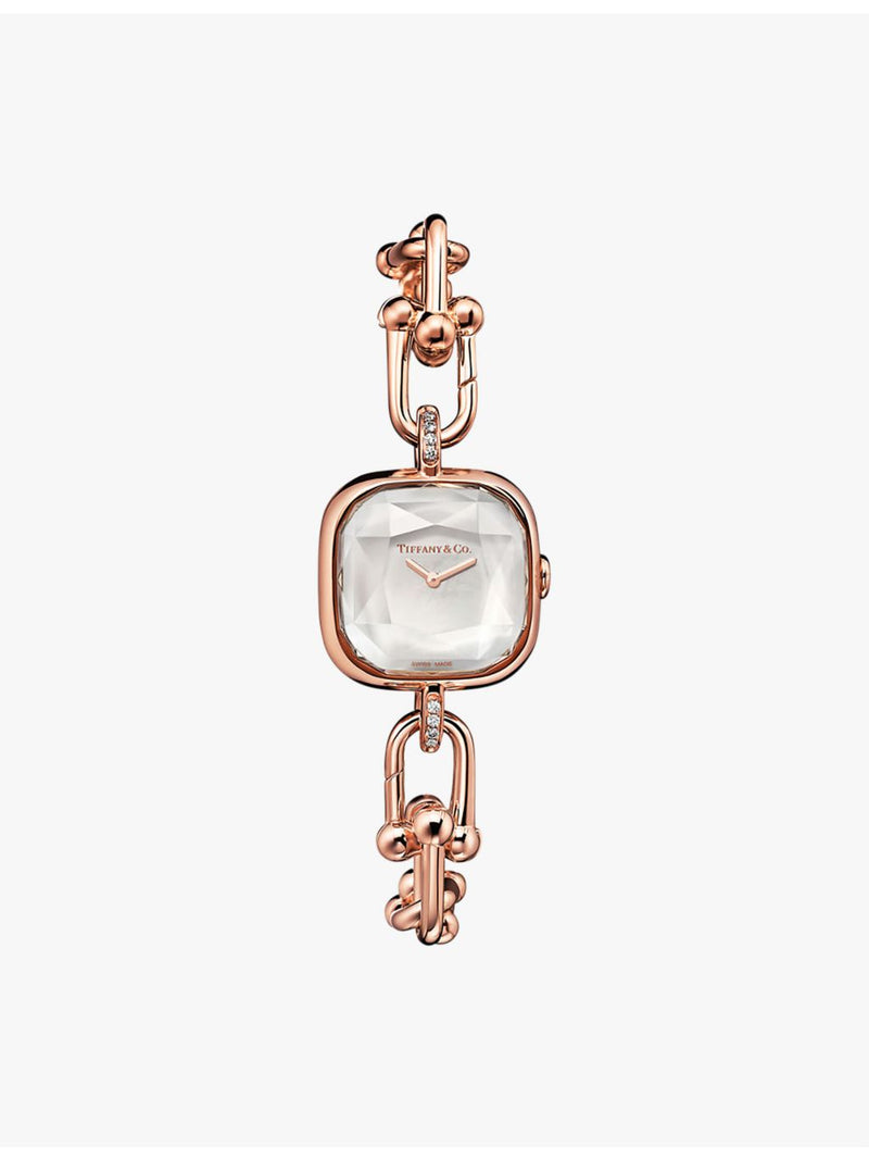 Tiffany HardWear rose-gold diamond watch 24.5mm - British product