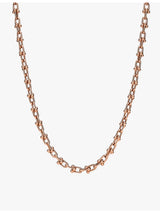 selfridges Tiffany & Co. HardWear Micro Link 18ct Rose-Gold Necklace 16in- Buy online at McGrocer
