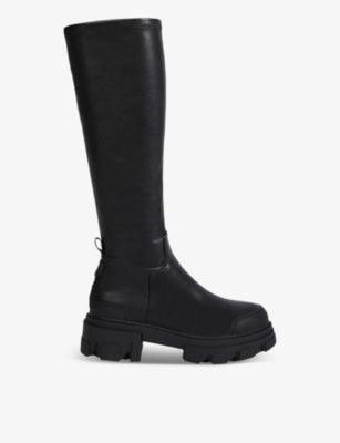 KG Kurt Geiger Trekker Sock2 Knee-High Faux-Leather Boots