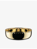 Alessi Edges brass basket with scalloped rim 21cm, UK version