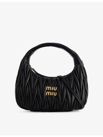 selfridges Miu Miu Wander Mini Leather Hobo Bag- Buy online at McGrocer