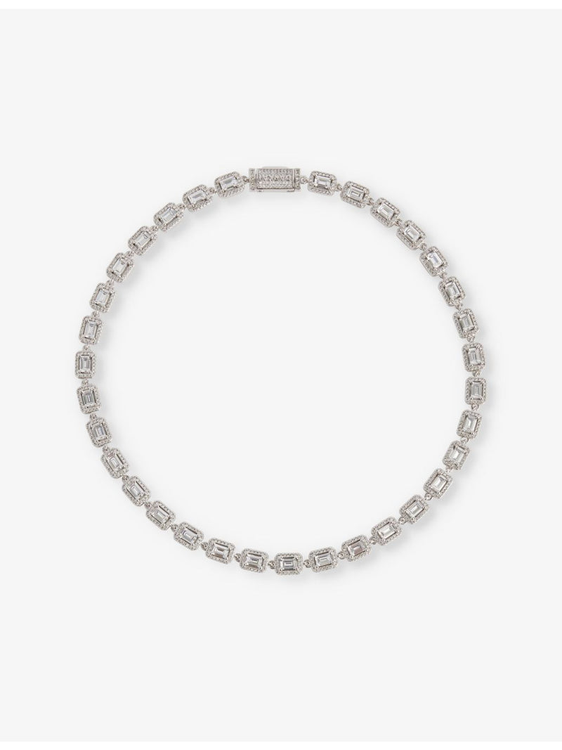 DARKAI tennis necklace baguette-stone 20in, UK version