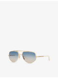 DITA acetate pilot sunglasses with double bridge, UK version