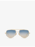 DITA acetate pilot sunglasses with double bridge, UK version