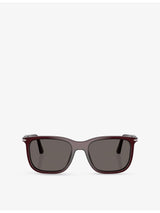 selfridges Persol PO3357S Rectangular-Frame Acetate Sunglasses- Buy online at McGrocer