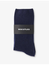 selfridges Whistles Ribbed-Knit Cashmere Socks- Buy online at McGrocer