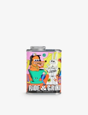 Ride & Grind Kenya Karimikui coffee beans 250g tin, UK version