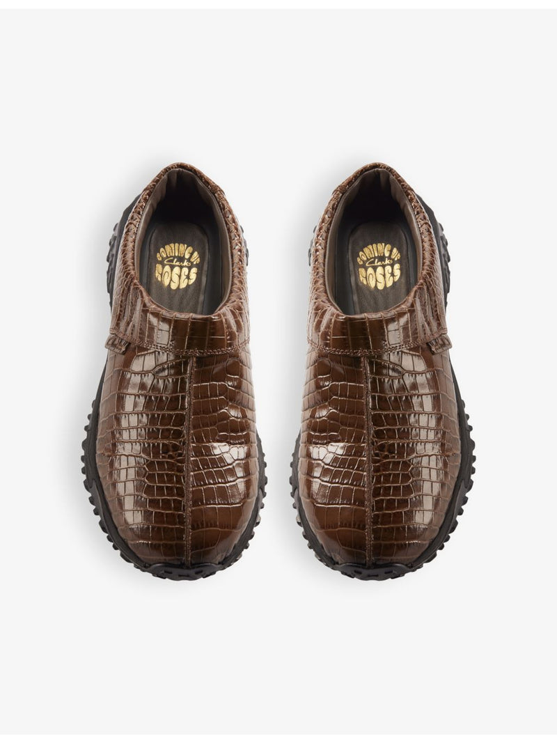 Clarks Martine Rose croc-embossed leather clogs - British product