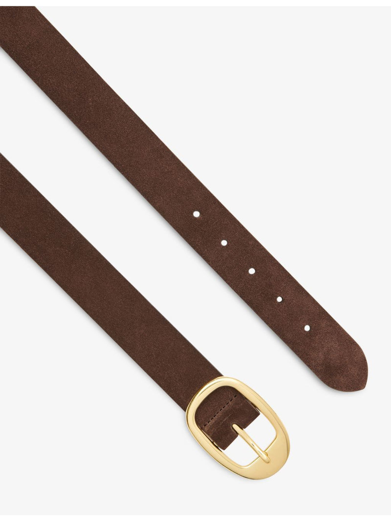 Whistles suede belt with gold-tone buckle - British product