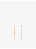 Rachel Jackson mini huggie hoop earrings 22ct gold-plated, UK version