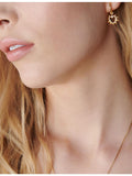Rachel Jackson huggie earrings 22ct gold-plated, imported from the UK