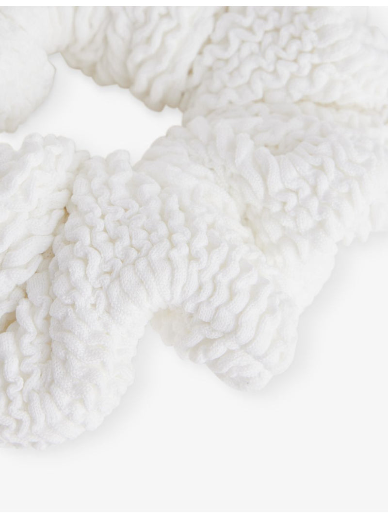 Hunza G ruched stretch-woven scrunchie, imported from the UK