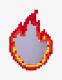 Seletti flame-shaped glass mirror 70.5cm x 49.5cm, UK version
