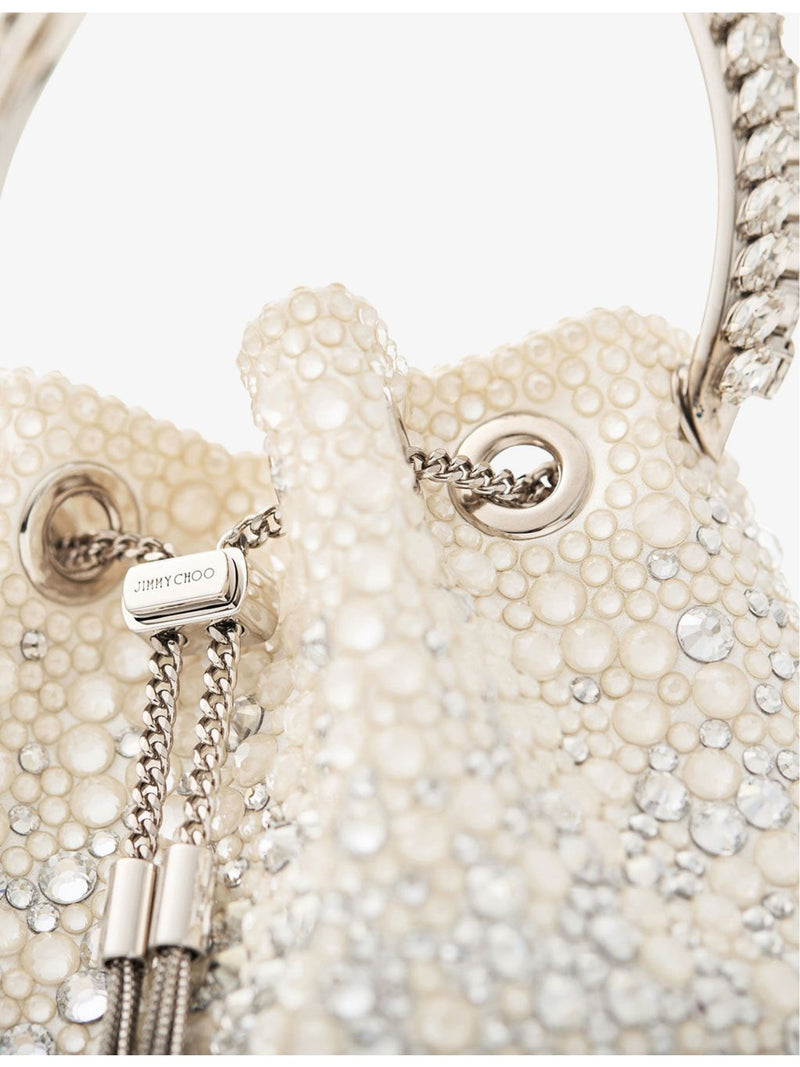 Jimmy Choo Bon Bon gem-embellished woven cross-body bag, UK version
