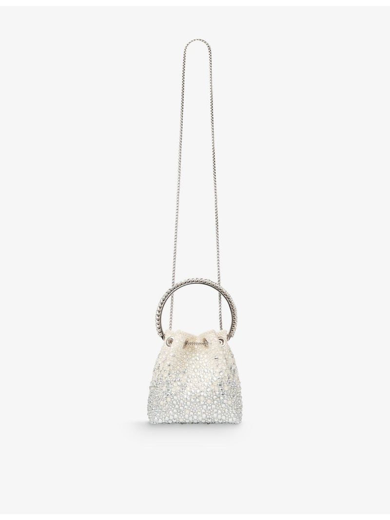 Jimmy Choo Bon Bon gem-embellished woven cross-body bag, UK version