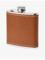 selfridges Aspinal of London Classic Stainless-Steel and Leather Hip Flask- Buy online at McGrocer