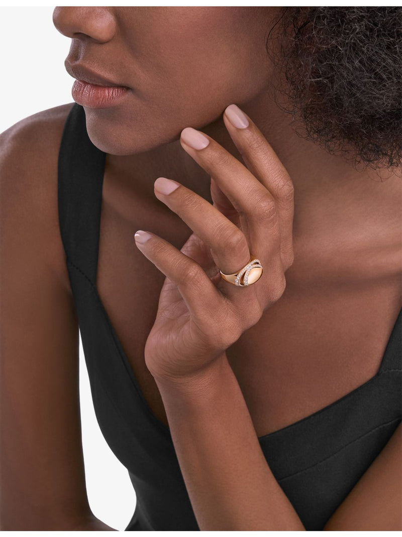 Bvlgari diamond ring 18ct rose gold 0.59ct, UK version