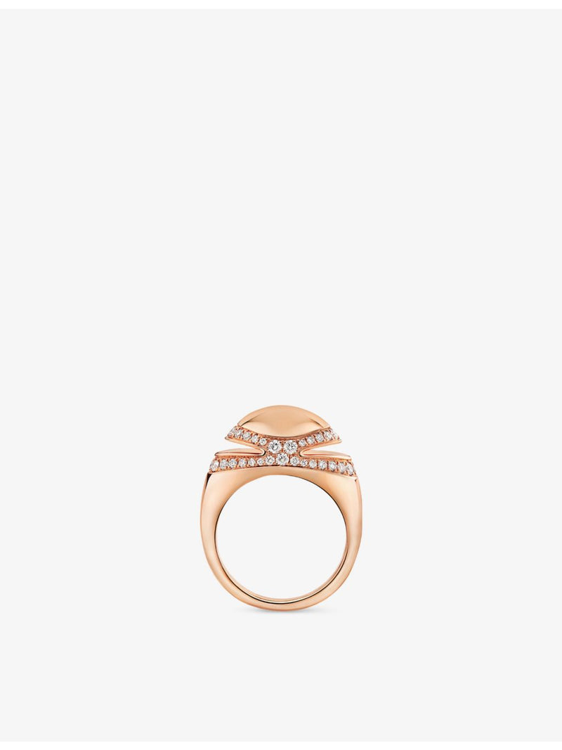 Bvlgari diamond ring 18ct rose gold 0.59ct, UK version