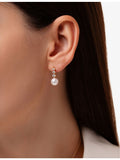 Yoko London Akoya pearl and diamond drop earrings, imported from the UK