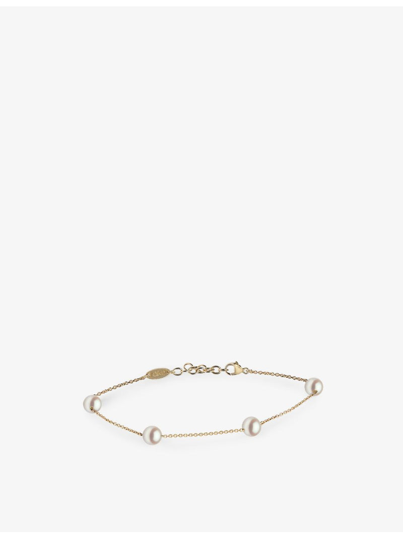 Yoko London 18ct gold and freshwater pearl bracelet, imported from the UK