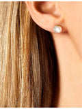 Yoko London diamond and pearl stud earrings in 18ct gold (British brand)