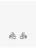 Yoko London Akoya pearl diamond earrings 0.13ct, imported from the UK