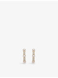 Yoko London 18ct gold Akoya pearl diamond hoop earrings, UK version