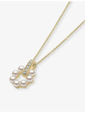 Yoko London diamond and Akoya pearl pendant necklace, imported from the UK