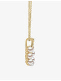 Yoko London diamond and Akoya pearl pendant necklace, imported from the UK