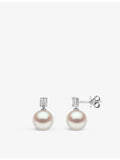 Yoko London pearl and diamond stud earrings 18ct gold (British brand)