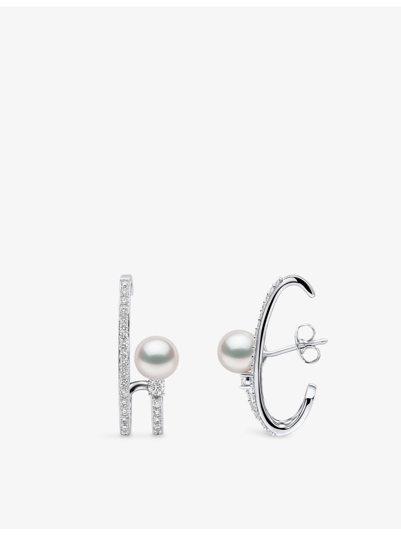 Yoko London Akoya pearl and diamond earrings, UK version