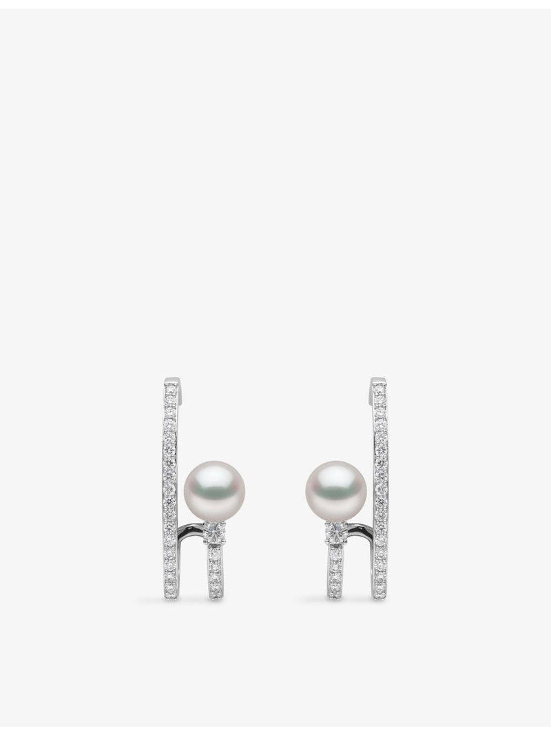 Yoko London Akoya pearl and diamond earrings, UK version